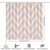 Moderne Chevrons Douchegordijn Waterdicht Wasbaar Badkamer Decor Roze Witte Gestreepte Douchepanelen Huisdecoratie