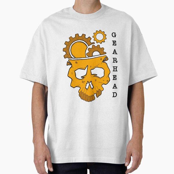 

Мужские повседневные рубашки с короткими рукавами, рубашка GEARHEAD, аниме, черные футболки, футболки оверсайз XXXL белый