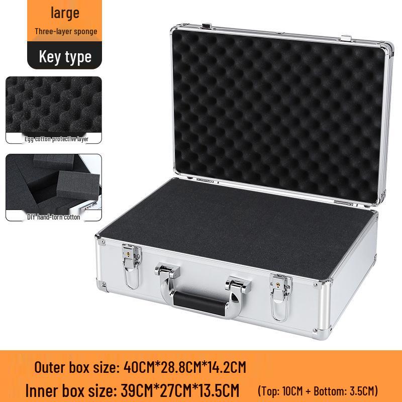 Aluminum Alloy Password Briefcase for Document and Tool Storage