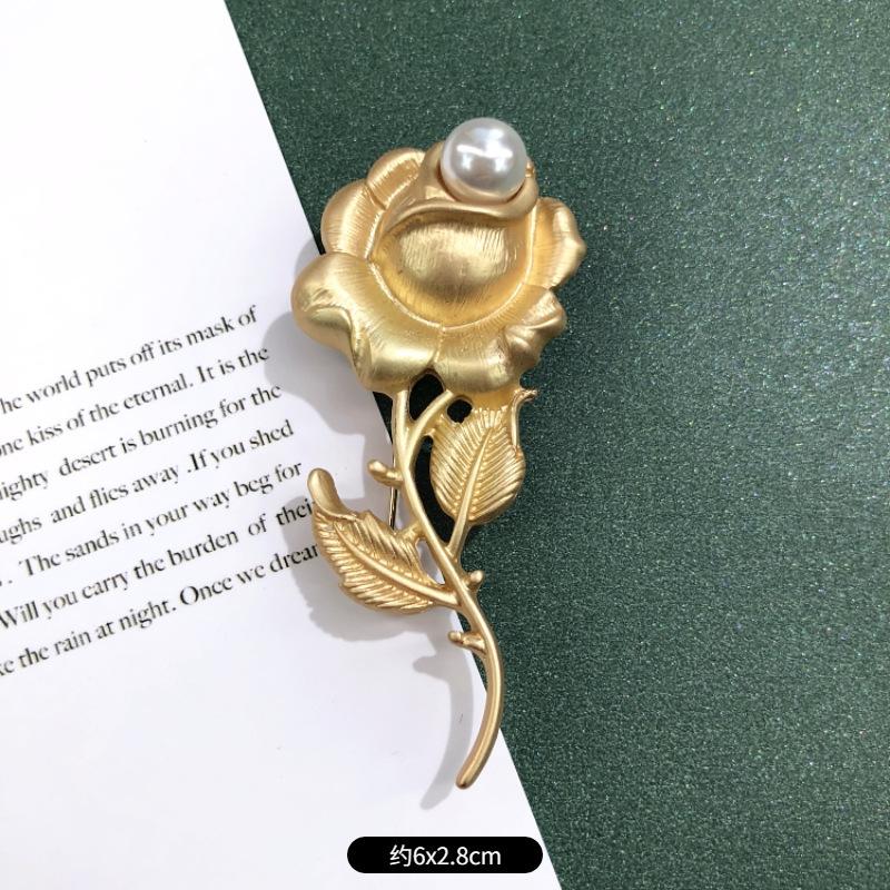 Винтажная барочная вестерн антикварная брошь матовый золотой жемчуг корона суд булавка брошь аксессуары женщины