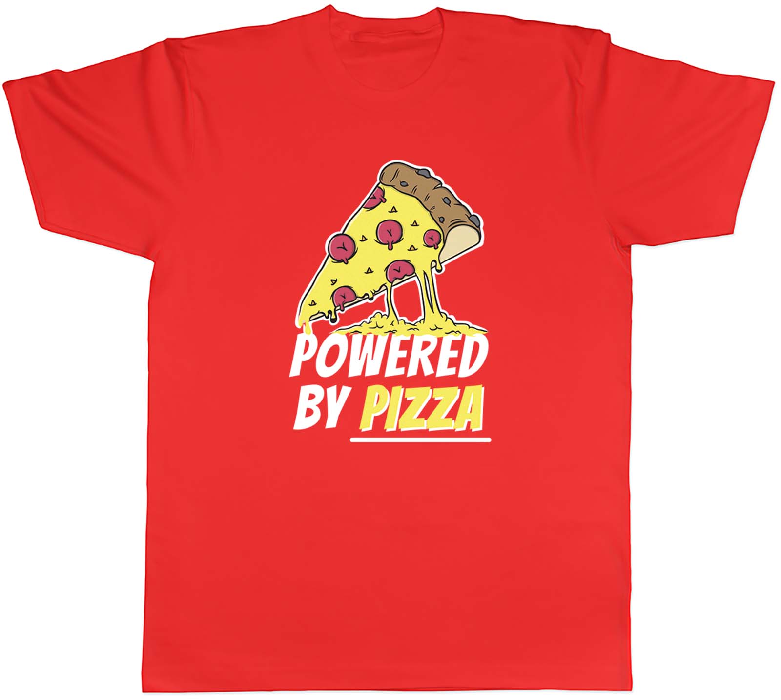 Pizza Lover TShirt Unisexs Powered by Pizza Funny Unisex Tee Gift S
