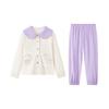 DEESHA Girls' 60S Pure Cotton Long-Sleeve Pajamas