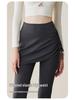 Women's Plus Size 2025 Shark Pants: Fake Two-Piece Long Sports Pants with Velvet Thickening – Perfect for Autumn/Winter Yoga and Fitness Skirt Style.