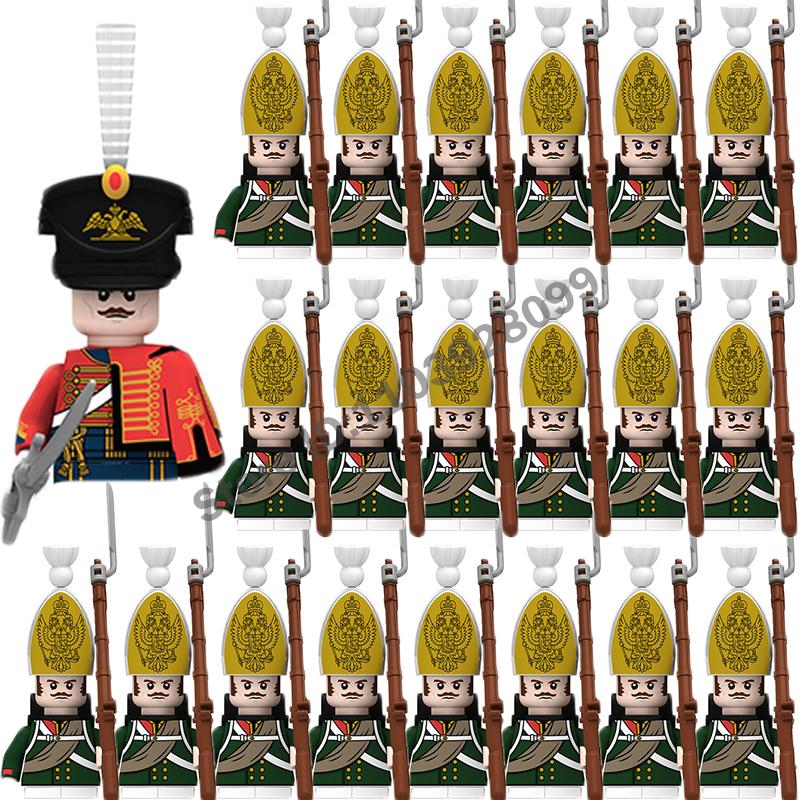 Medieval Military Building Blocks Napoleonic Wars Castle Knight Soldier Figures Weapons Guns British French Marshal Infantry Toy