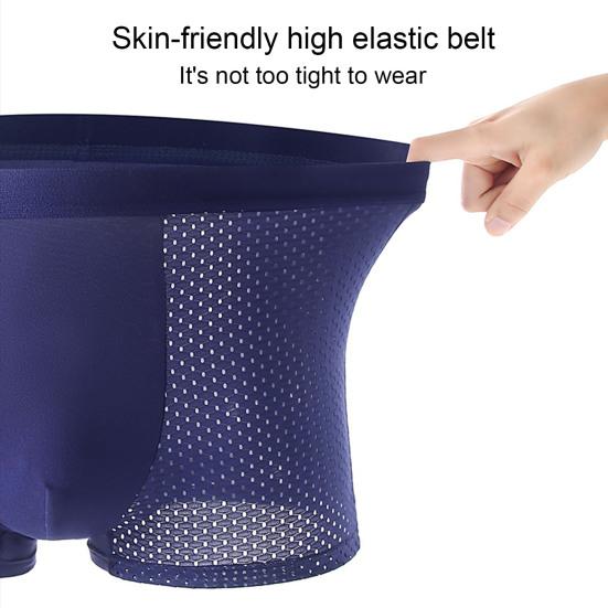 1/4 ks Pánské boxerky s vypouklým pouzdrem Tenké bezešvé duté síťované spodní prádlo se středním pasem a vysokou elasticitou v jednobarevném provedení odvádějící vlhkost Denní sportovní spodní prádlo