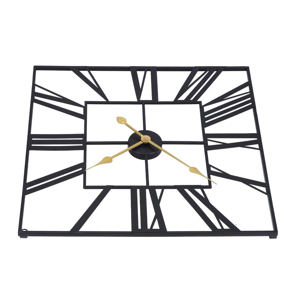 Wall Clock Iron Paint Art Roman Numeral Modern Fashionable Silent Large Wall Clock for Living Room