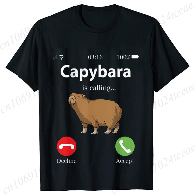 Capybara Sună Tricouri pentru Femei Amuzant Capibara Rozător Iubitor de Animale Umor Tricouri Vară Mânecă Scurtă Îmbrăcăminte Femei