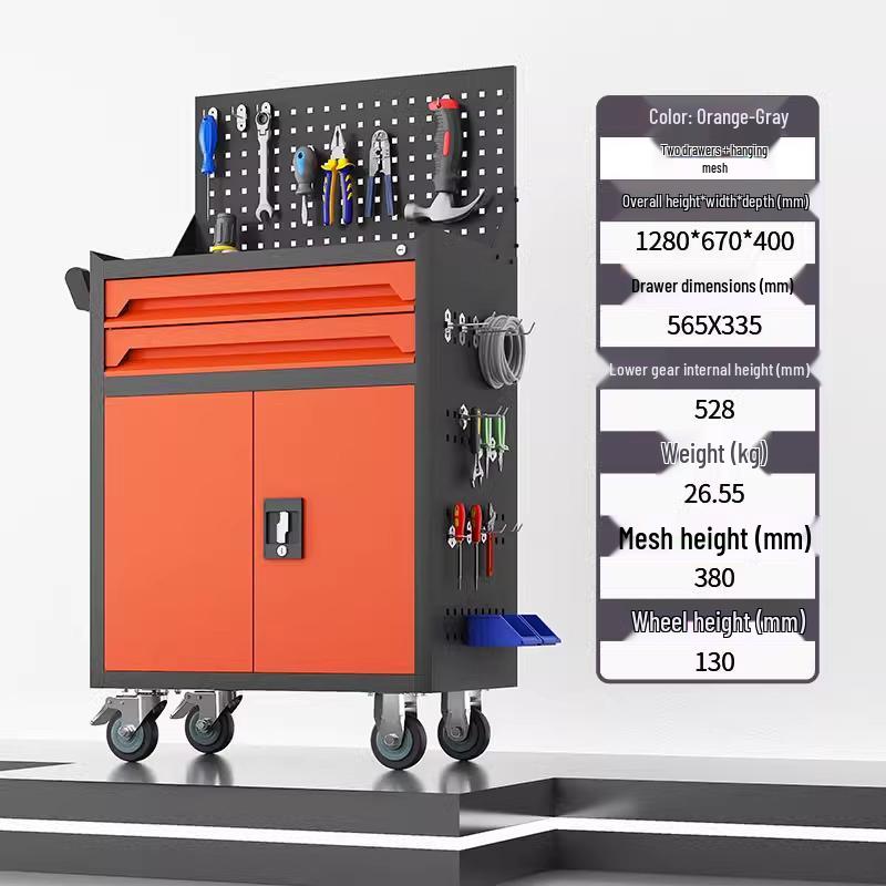 Heavy-duty Multi-layer Mobile Auto Repair Trolley with Drawers
