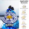 Custom Name Leicester FC Crest Blanket Lightweight Ideal Bedding Blanket Perfect for Travel, Camping, Living Rooms, Sofas, Christmas gift