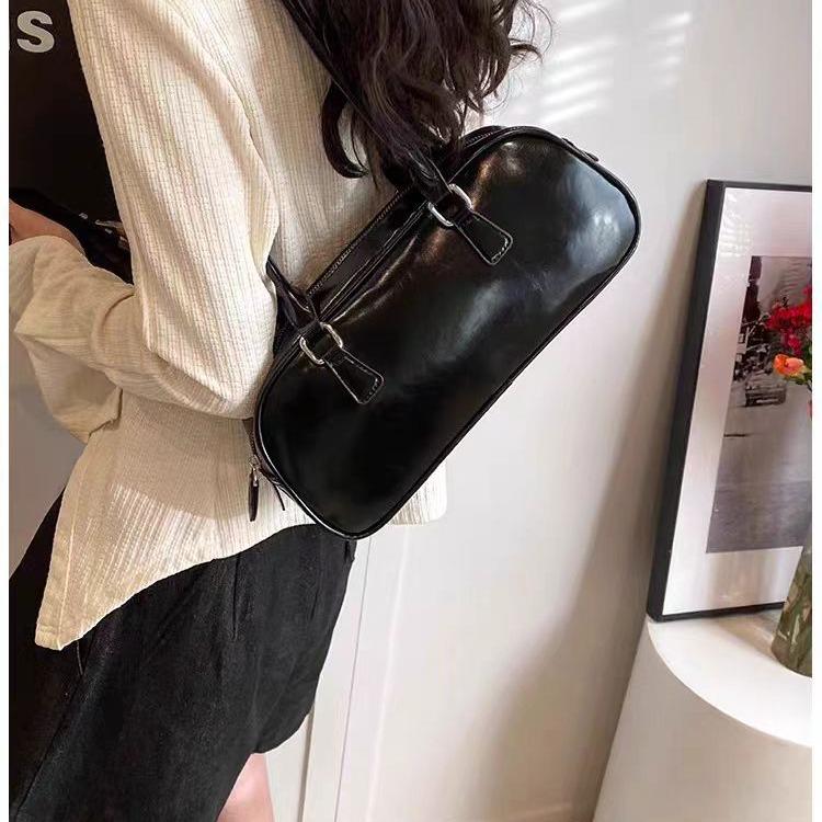 2025 Korean Ballet-Inspired Silver Shoulder Bag: Trendy, Niche Design, Versatile Spring Style