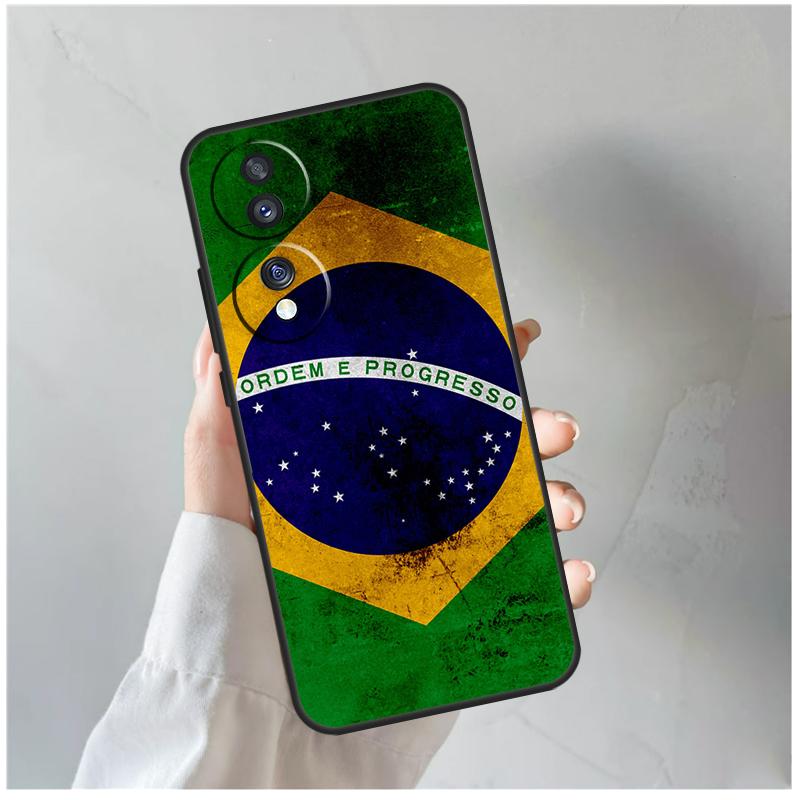 Brazil Brazilian Flag For Honor Magic 8 5 6 7 Pro Case For Honor 200 400 70 90 Lite X8c X8b X9a X9b X9c X9d Win RT