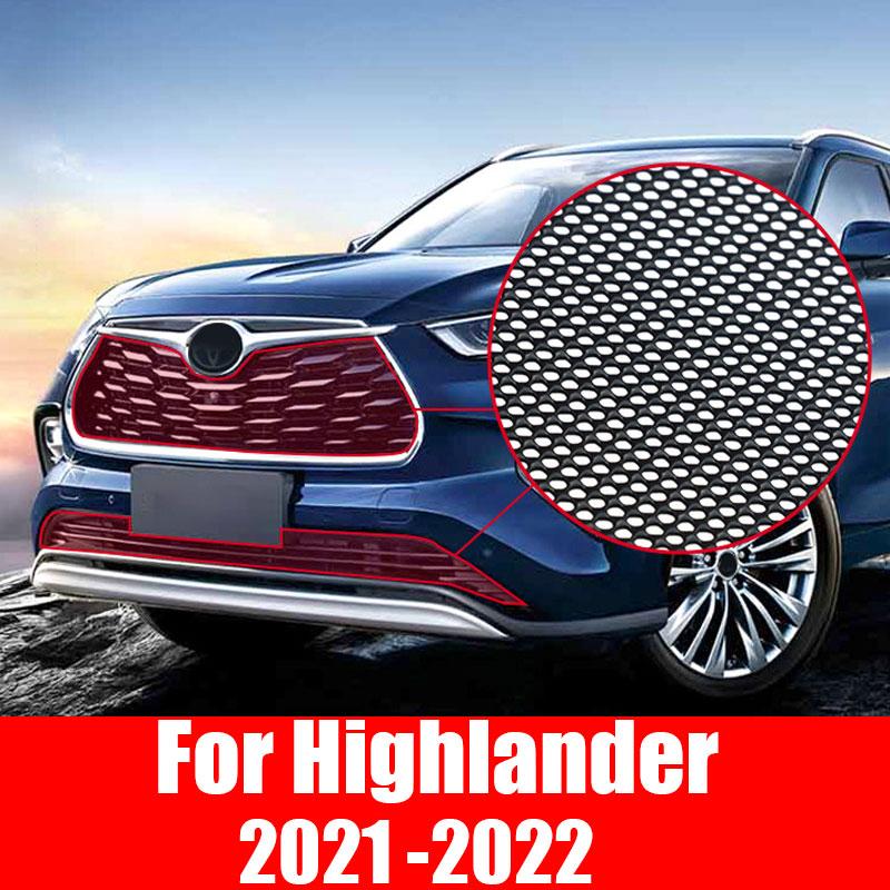 

Для Toyota Highlander Kluger XU70 2022 2023 Защитная сетка от насекомых для автомобиля Вставка сетки в переднюю решетку For Highlander