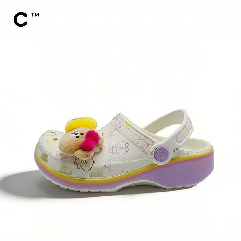 

Crocs Classic Коричневый Медведь Детская Обувь Унисекс Тапочки 36-37(M4W6) белый