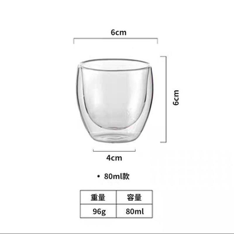 

Creative 80~650ml Tumbler Double Wall Heat Resistant Drinkware Espresso Coffee Cup Glass Cup Beer Mug Glass Mug 80-650ml