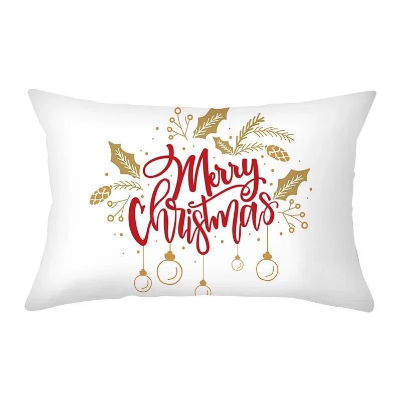 Christmas Cushion Cover Red Pillowcase Sofa Decoration Pillow Home Decor
