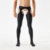 Sexy Men Candy Color Shiny Pencil Pants Sheer See Through Sexy Tight Smooth Elastic Fitness Hollow Out Gym Pants Open Crotch