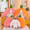 Creative Children's Bunny Doll-transforming Plush Toy With Carrot And Strawberry Options