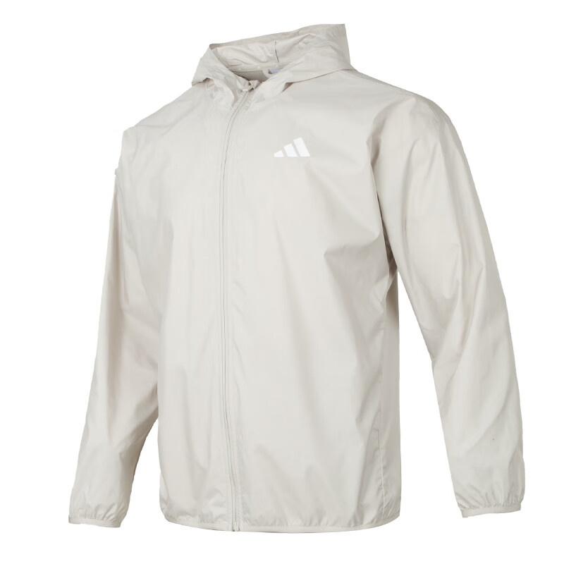 adidas Essential Big Logo Sweat Windbreaker Jacket Asia Sizing White Men s IM7849 XL