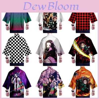 Anime Demon Slayer Kimetsu No Yaiba Cosplay Loose Haori Kimono Robes Coat Tops For Stunning Costume Parties