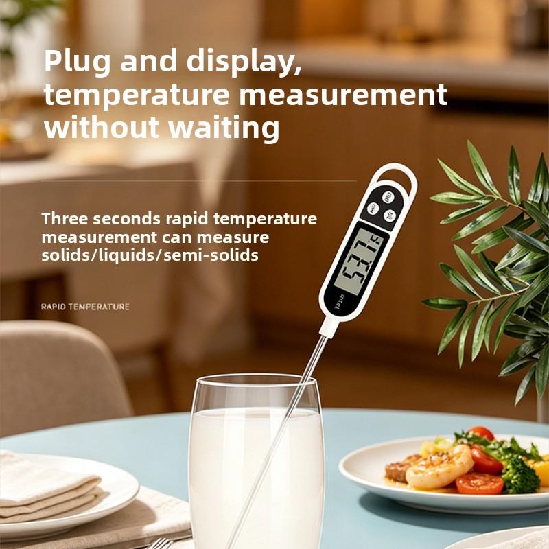 Food thermometer, water temperature gauge, oil temperature gauge, milk temperature gauge, kitchen baking electronic probe-type thermometer