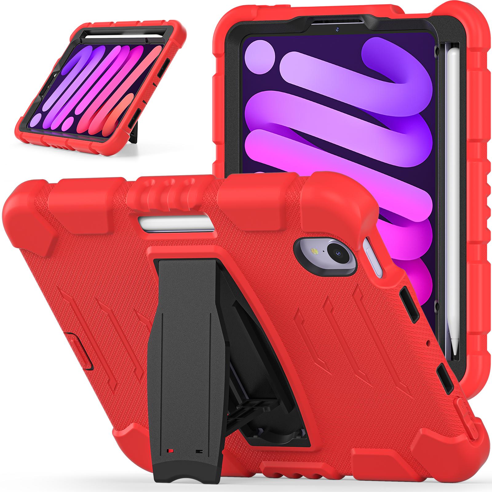 

Anti-Slip Case Universal For iPad Mini 7 A17 Pro 2024 Mini 6 2021 8.3 inch A2993 A2995 A2996 A2567 A2568 A2569 Armor Stand Cover iPad Mini 6 2021 красный