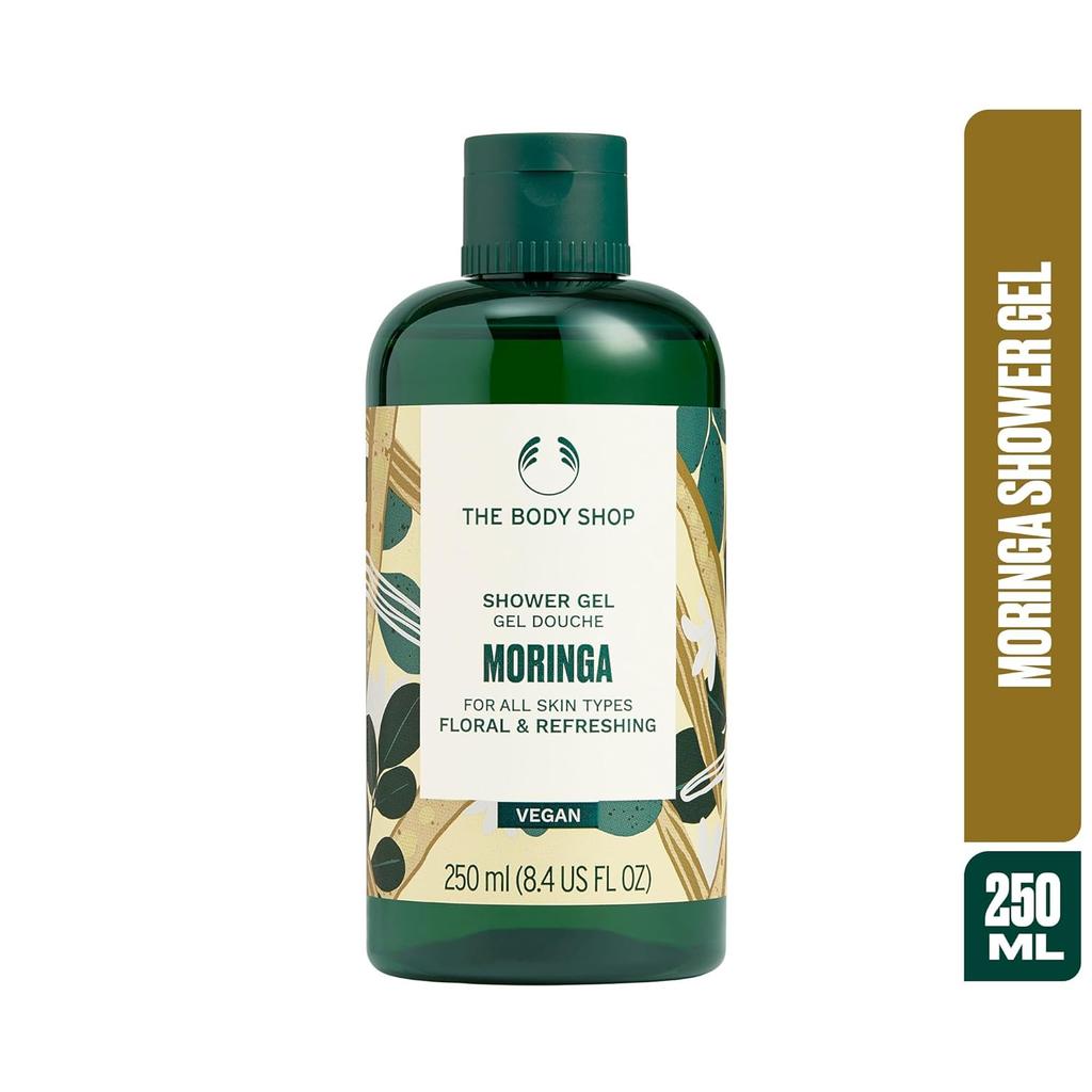 The Body Shop Moringa Shower Gel 250 Ml Softening Cleanser for All Skin Types Pack of 1