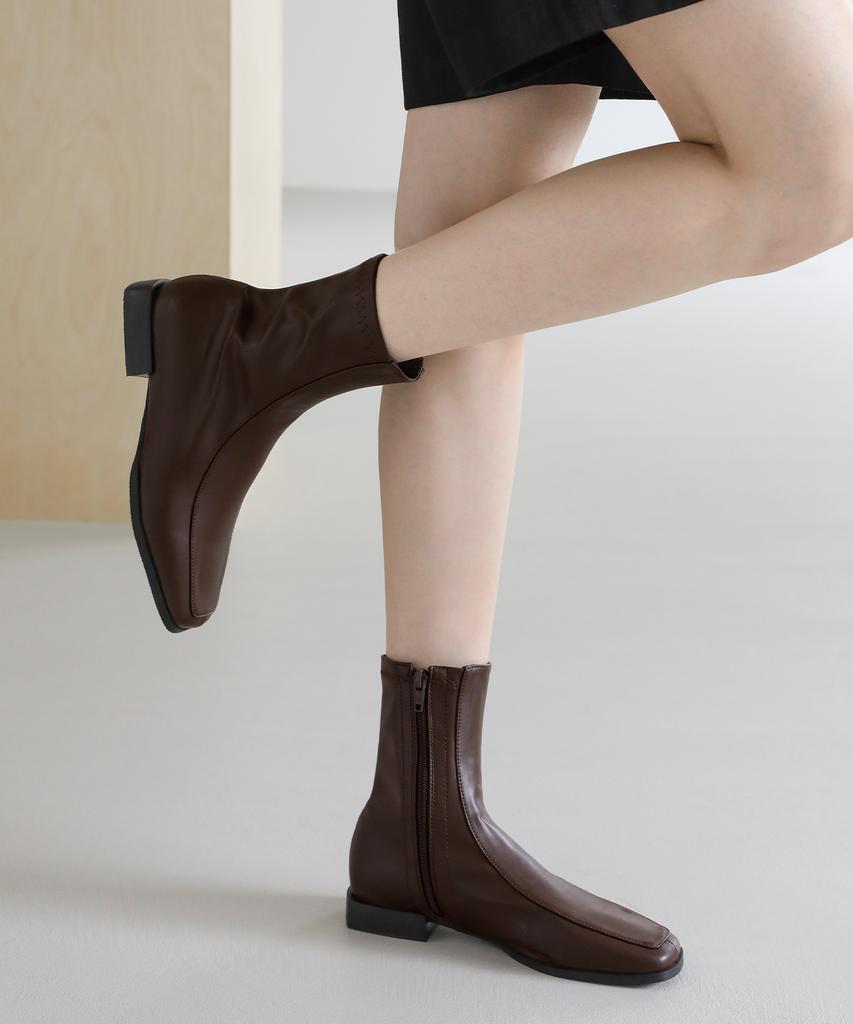 Sappun Laurenti Square Sock Ankle Boots Ver.2 (2Cm) (B Type)