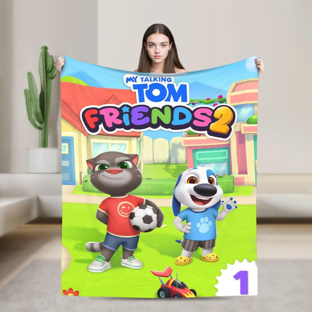 T-Talking T-Tom Und F-Freunde Wurfdecke Für Sofa Flauschige Weiche Plüschdecke 50x60 Zoll Mehrere Größen Tagesdecken Für Alle Jahreszeiten
