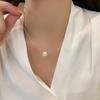 Simple Design Pearl Necklace Temperament French Retro Hong Kong Style Decoration Fashionable Sweet Trendy