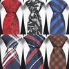 2025 New Men's 6cm Polyester Silk Business Casual Tie