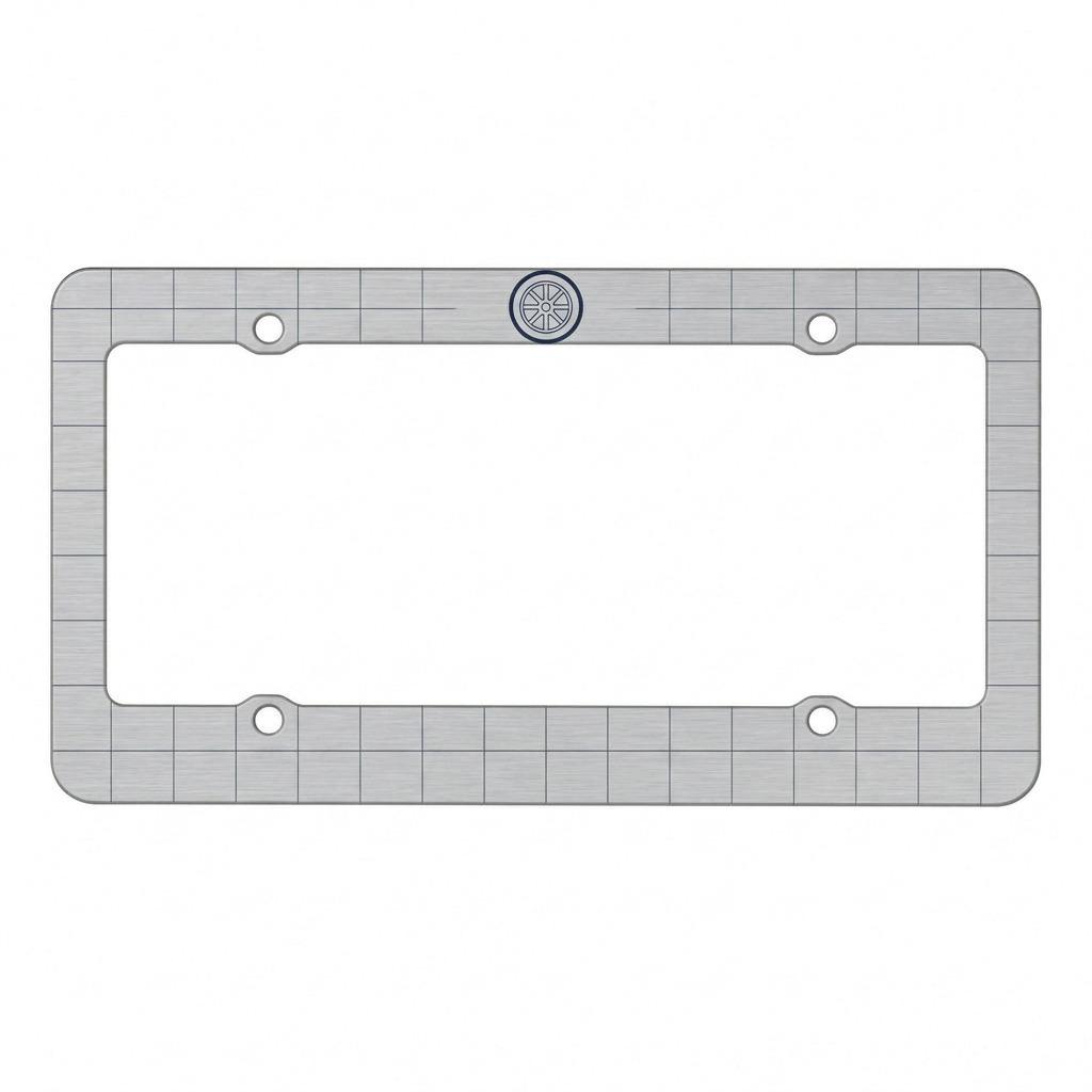 Metal Tag Frame Auto License Bracket Graphite Steering Wheel Icon Aluminum Print Car Custom Print