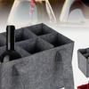 Lightweight Foldable For Travel Wine Bottle Bag With Carry Handle Picnic Tear Resistant Waterproof 6 Compartments BBQ Party