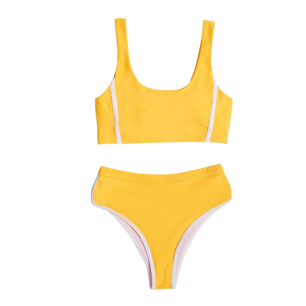 Ladies' Fashionable U-Neck Top+Underwear Split Swimsuit Swimsuit Bikini