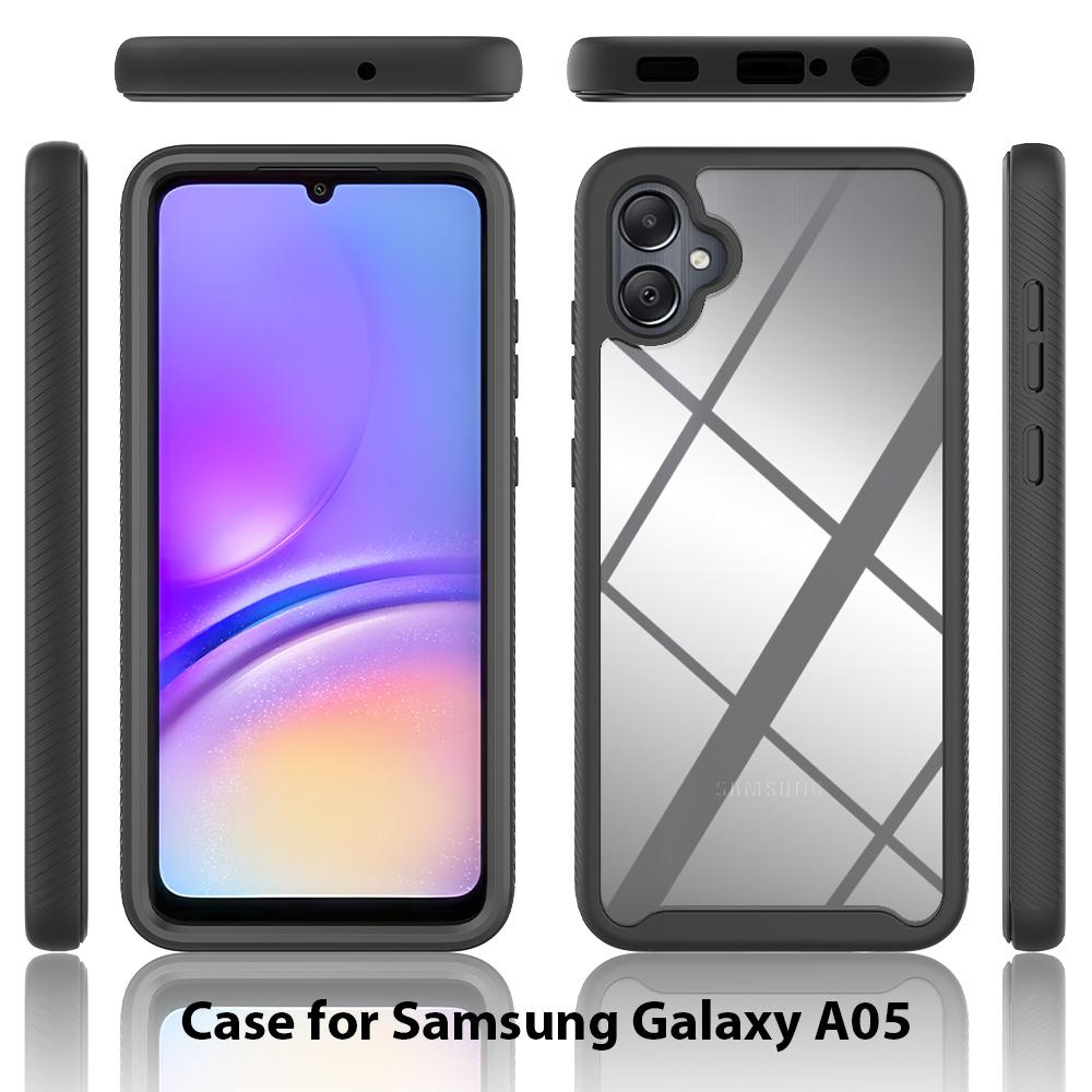

For Samsung Galaxy A05 4G Case All-Around Protection Phone Cover with PET Screen Film Red