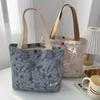Delicate Relief Flower Fabric Women's Shoulder Bags Fashi Versatile Female Handbags Casual Solid Color Ladies Bento Bags