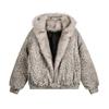 Mens Hooded Puffer Jacket Winter Thick Warm Cotton Coat With Faux Fur Collar Loose Fit Short Style Streetwear