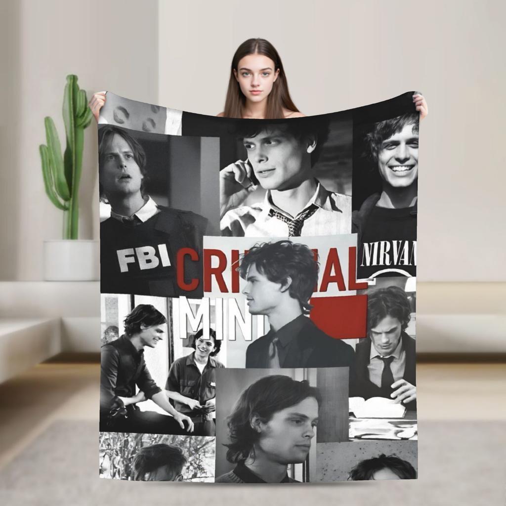 Soft Blanket Travel Criminal Minds Spencer Reid  Throw Blanket  Flannel Bedspread For Outdoor Graphic Sofa Bed Cover