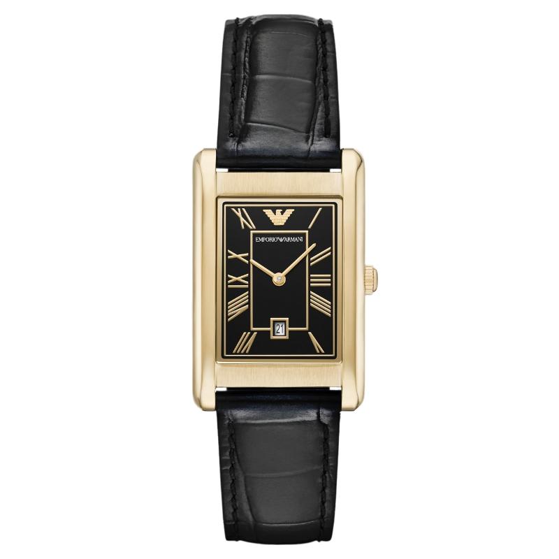 

EMPORIO ARMANI Wrist Watch Quartz Movement Leather Strap 25*38mm Black Dial Men s Watches 50m Water Resistant AR11666 Black Dial