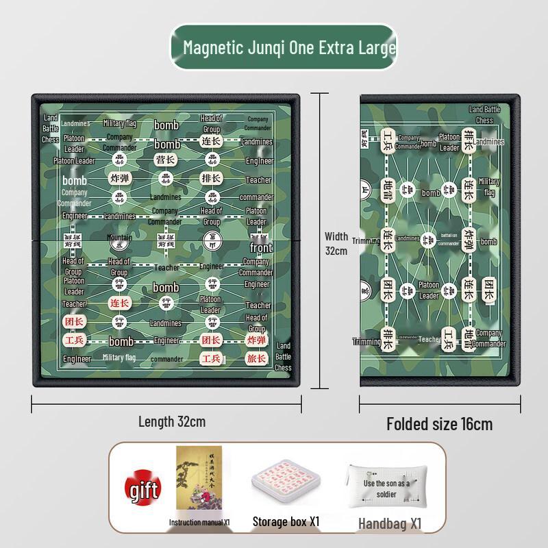 Mussels Magnetic Educational Army Chess Set