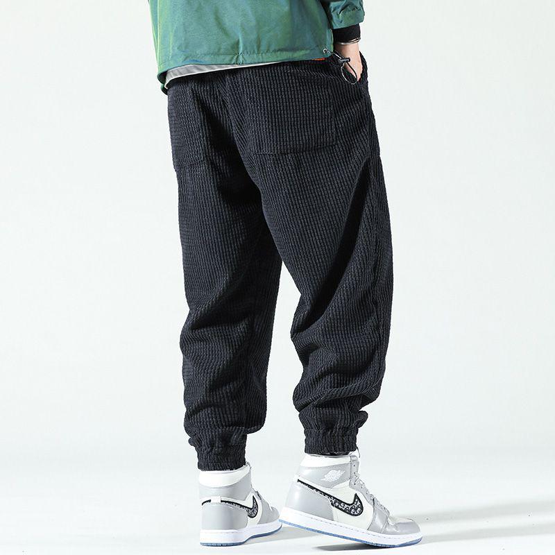 Men's Corduroy Fleece-Lined Cuffed Pants - Trendy Autumn/Winter Casual Trousers