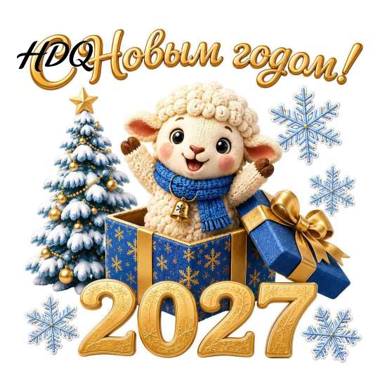 Removable Window Film for Home Russian New Year Sheep Cling 2027 PVC Static Sticker with Scratch Resistant Bathroom Decals Tree and Snowflake