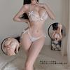 Sanmaru Sexy Top and Bottom Sexy Adult Erotic Adult Goods Lingerie, Extreme, Perverted, SM, Women's, Set, Cosplay, Cute, Lace, See-Through, Bowknot,