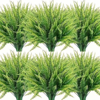 Artificial Plants, Outdoor UV Resistant Fake Plants, Premium Oxidation Resistance Artificial Flower, Real Touch Fake Boston Fern, Indoor Outdoor Hangi