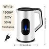 1500W 2.2L Stainless Steel Electric Digital Display Large Tea Kettle Auto-Shutoff Thermal Water Kettle Fast Boil Boil Water Pot