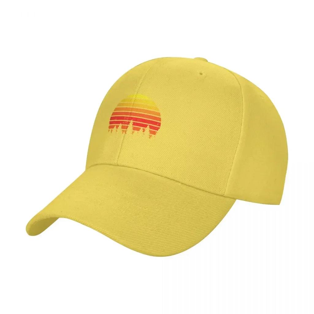 Retro Sunset Forest Baseball Cap Rave Beach fishing caps man Hood For Women 2025 Mens