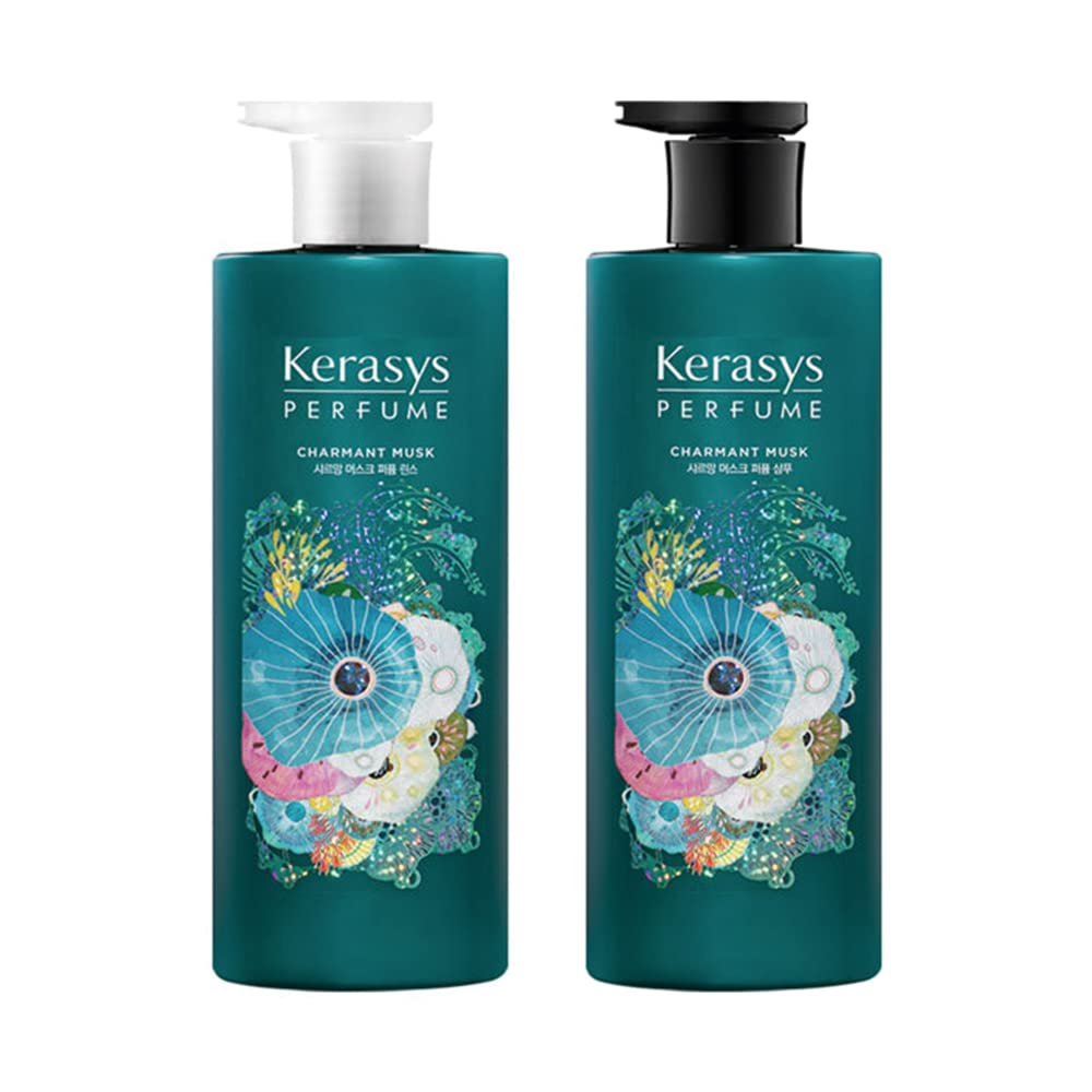

Set of 2 [KERASYS Official] 600ml Perfume Shampoo & Conditioner Kerasys Korea Damage Care Hair Care Charmant Musk