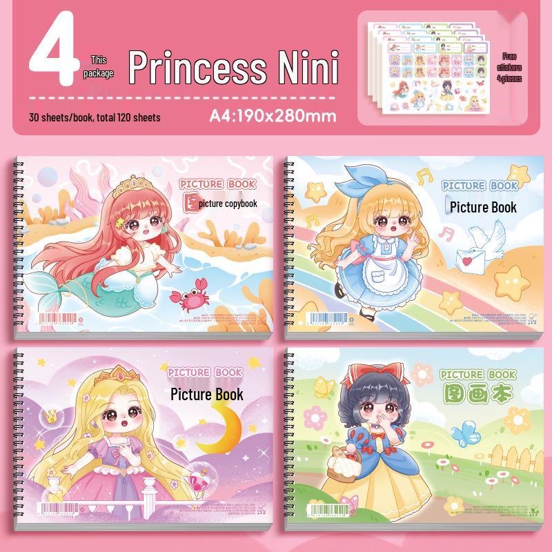 

Утолщенный альбом для эскизов формата А4 для детей: Идеально для рисования, живописи и художественных проектов