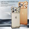 For iPhone 17 Pro Max Bumper Case Metal Frameless Shockproof Cover with Camera Lens Protector