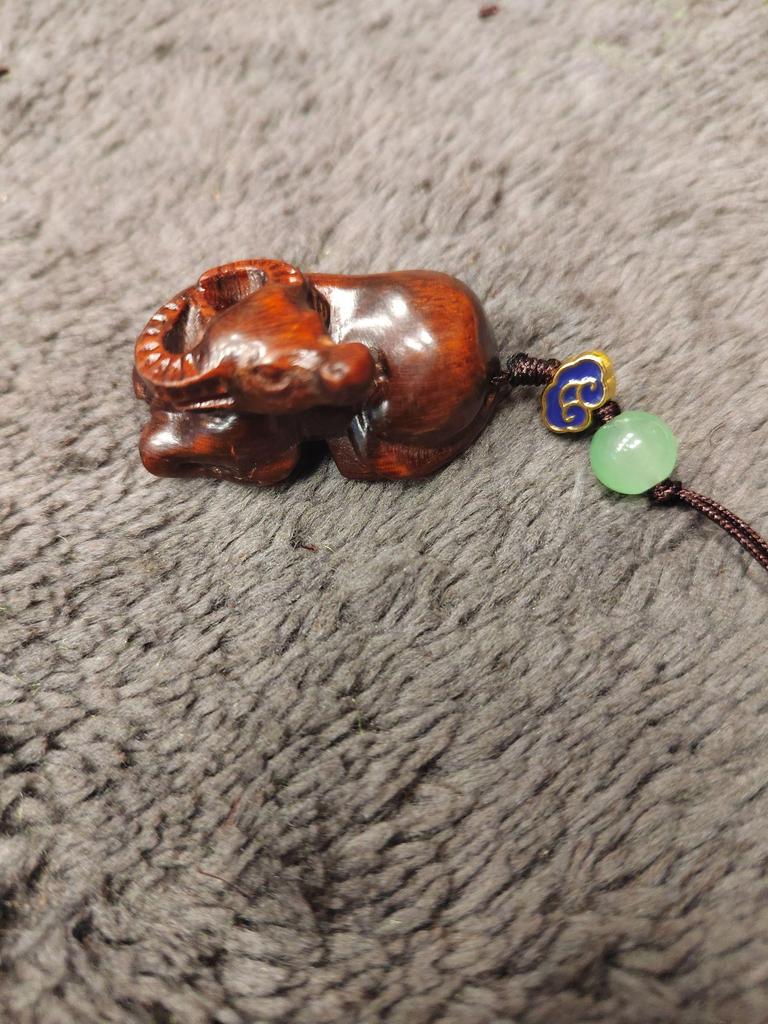 Green Sandalwood Zodiac Animal Guardians Phone Strap & Backpack Pendant