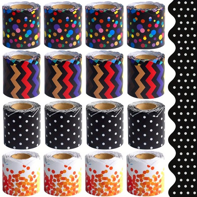 26 Colors 10M Self Adhesive Border Classroom Decors Border Trim Sticker Colorful Dot Trim Border Bulletin Board Border Trim